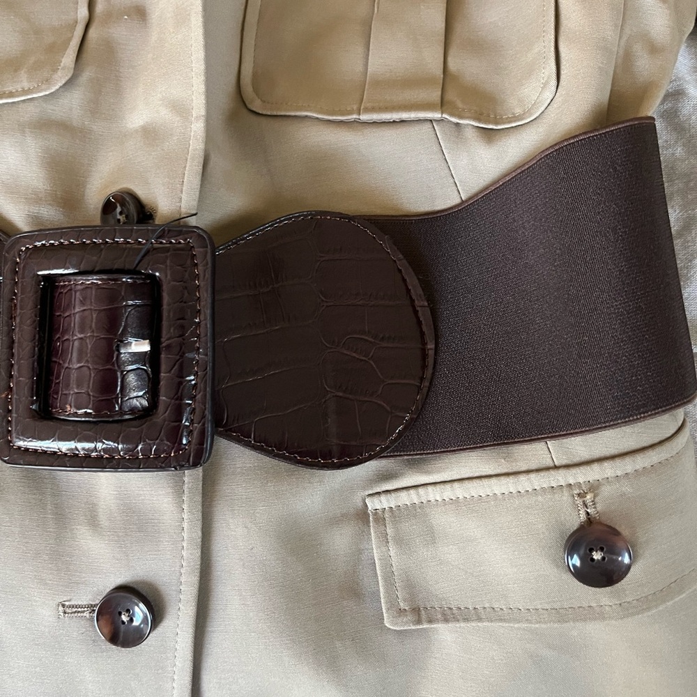 Worthington Women’s Jacket | Size M | Heritage Khaki | Belted | New With Tags - Picture 16 of 16